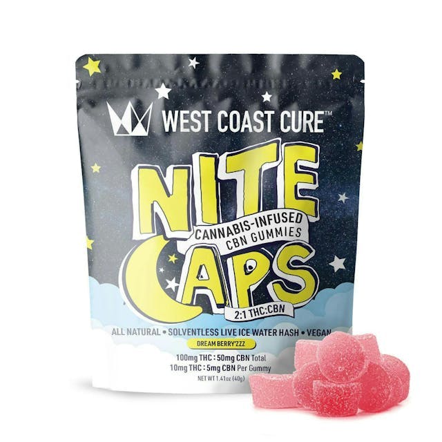 image of West Coast Cure Dream Berry'zzz   10 Gummies (10:5 mg each) : Edibles