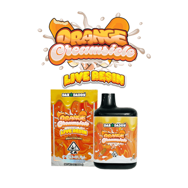 image of Dab Daddy Orange Creamsicle ® Live Resin Vape 1g : Vape Pens