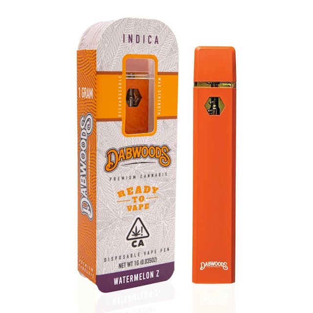 image of Dabwoods WATERMELON Z DABWOODS 1 GRAM ALL IN ONE DEVICE : Vape Pens