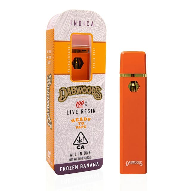 image of Dabwoods FROZEN BANANA DABWOODS 1 GRAM LIVE RESIN ALL IN ONE DEVICE : Vape Pens