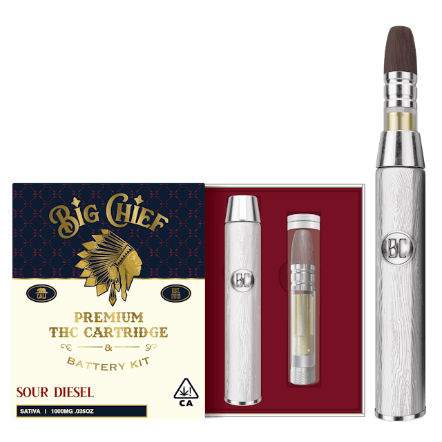 image of Big Chief Sour Diesel    1g THC Cartridge, Battery, All In-One : Vape Pens