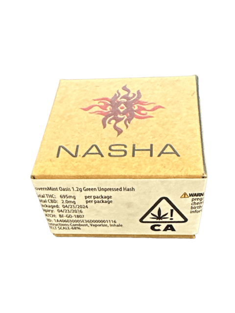 image of NASHA Governmint Oasis   Green Unpressed hash 1.2g : Concentrates