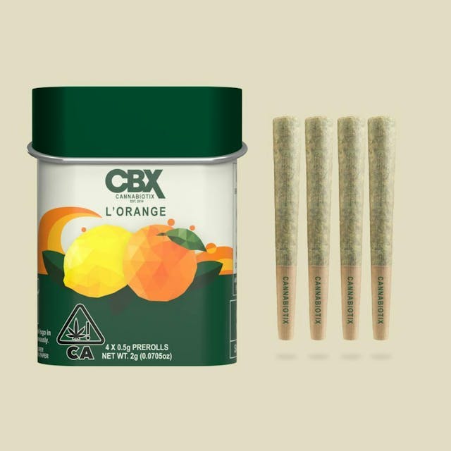 image of Cannabiotix L'Orange Preroll 4 Pack [2g total] : Pre-Roll Flower