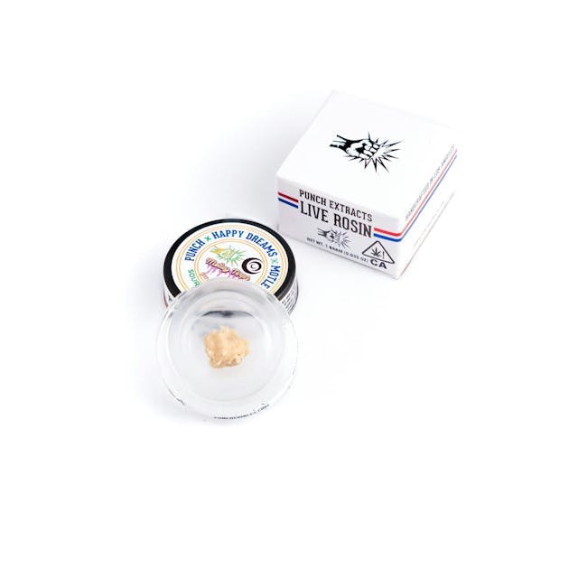 image of Punch Edibles & Extracts Sour Papaya Dosi Tier 4 Live Rosin Cold Cure Badder (1g) : Concentrates